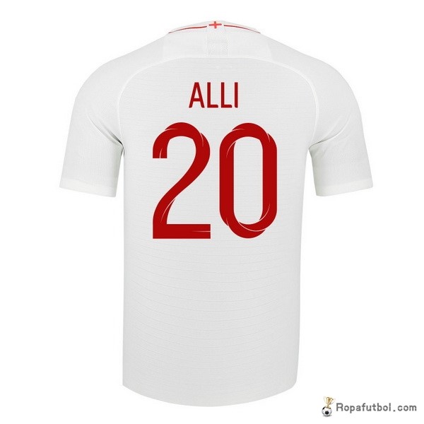 Camiseta Inglaterra Replica Primera Ropa Alli 2018 Blanco